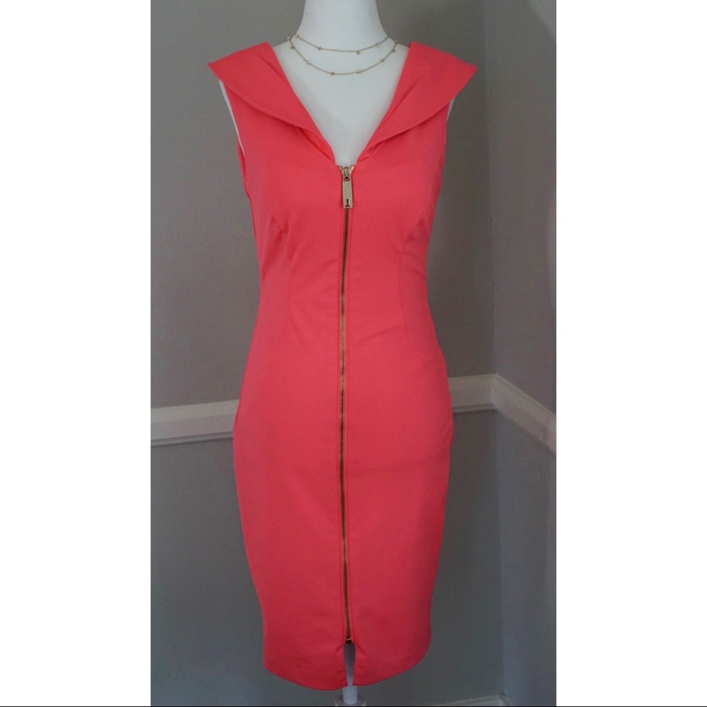 Ted Baker Bodycon Ravana Front ZIP Sheath Dress